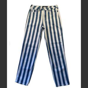 Hollister Striped Ultra High Rise Mom Jean